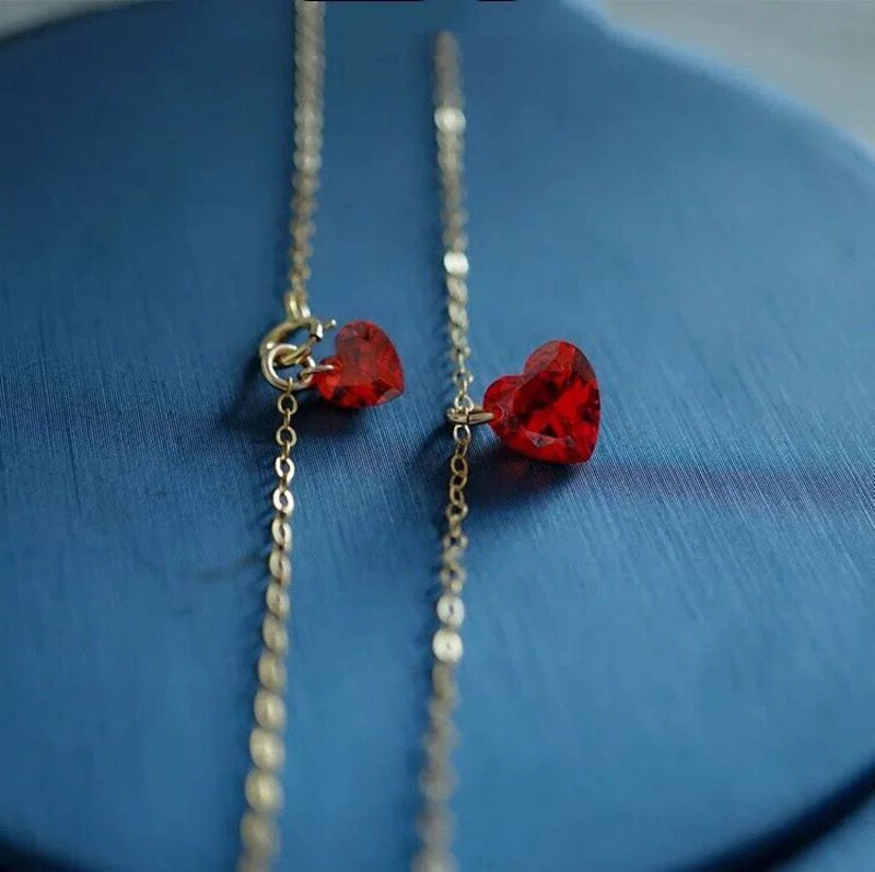 RUBY HEART PENDANT - Luminous Amore