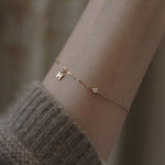 Load image into Gallery viewer, GOLD H INITIAL &amp; DIAMOND BRACELET - Luminous Amore
