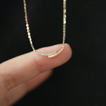 Load image into Gallery viewer, PAVE CRESCENT NECKLACE - Luminous Amore
