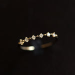 Load image into Gallery viewer, WHITE ROUND CUBIC ZIRCONIA STACKER RING - Luminous Amore
