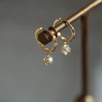 Load image into Gallery viewer, CIRCLE DROP BALL HOOP EARRING - Luminous Amore
