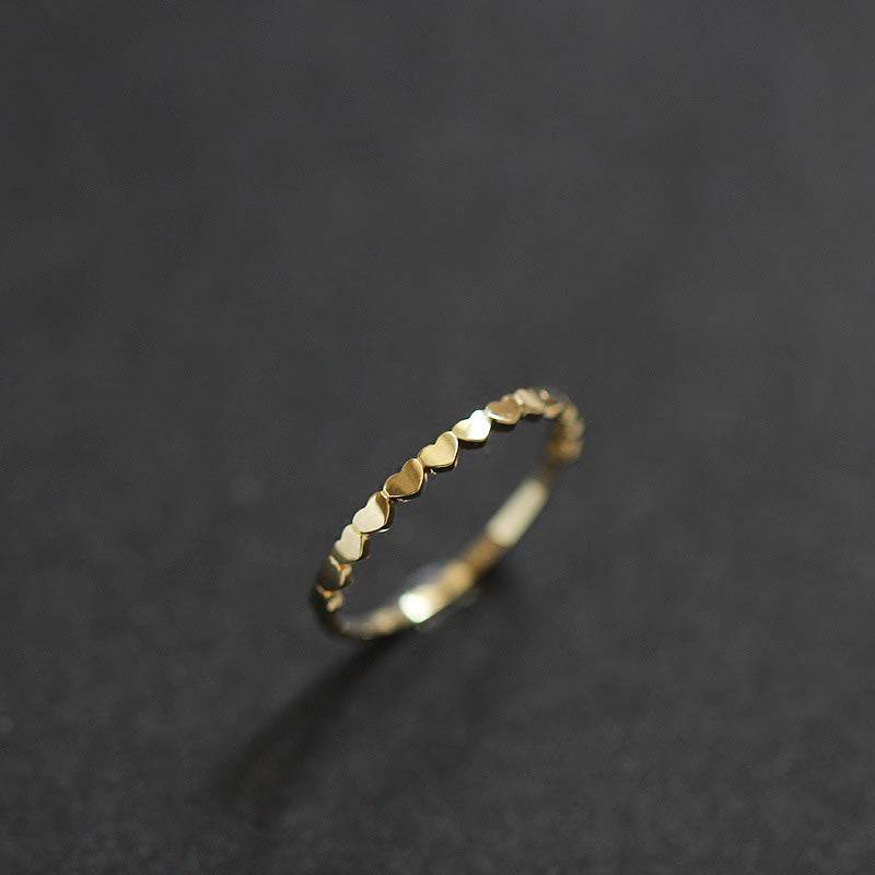 AROUND HEART CHAIN RING - Luminous Amore