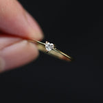 Load image into Gallery viewer, GOLD CUBIC ZIRCONIA HEART RING - Luminous Amore
