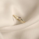 Load image into Gallery viewer, GOLD CUBIC ZIRCONIA HEART RING - Luminous Amore
