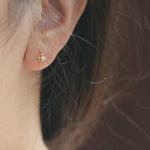 Load image into Gallery viewer, MINI RHOMB STUD EARRINGS - Luminous Amore

