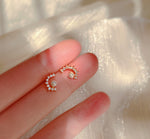 Load image into Gallery viewer, MOON PEARL STUD EARRINGS - Luminous Amore
