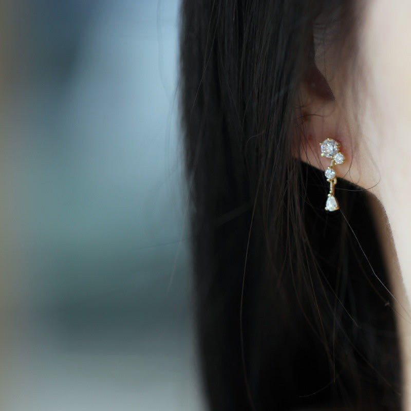 ZIRONIA SET VINTAGE MINI STUD EARRINGS - Luminous Amore