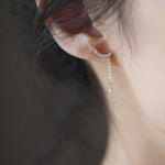 Load image into Gallery viewer, MOONLIGHT THREADER STUD EARRINGS - Luminous Amore
