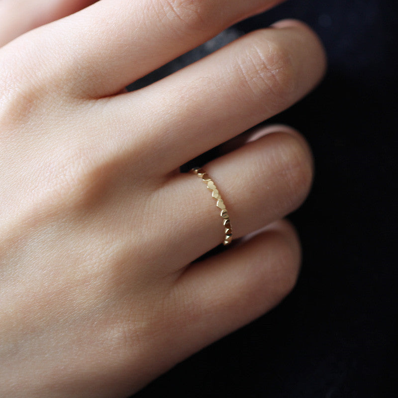 AROUND HEART CHAIN RING - Luminous Amore