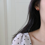 Load image into Gallery viewer, MINI RED HEART STONE STUD EARRINGS - Luminous Amore
