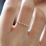 Load image into Gallery viewer, S925 Sterling Silver Plated with 14K Gold Stunning Cubic Zirconia Ring for Women, Minimalist Ring, Sterling Silver Rings, Dainty Rings, Wedding Anniversary Promise Ring - Luminous Amore
