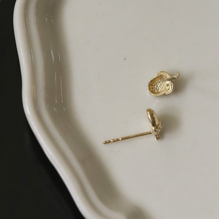 PINE CONE STUD EARRINGS - Luminous Amore