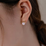 Load image into Gallery viewer, DROP PEARL STUD EARRINGS - Luminous Amore
