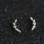 Load image into Gallery viewer, MOON BRANCH STUD EARRINGS - Luminous Amore
