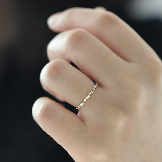 MINI HEART CUBIC ZIRCONIA SET RING - Luminous Amore