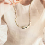 Load image into Gallery viewer, PAVE CRESCENT NECKLACE - Luminous Amore
