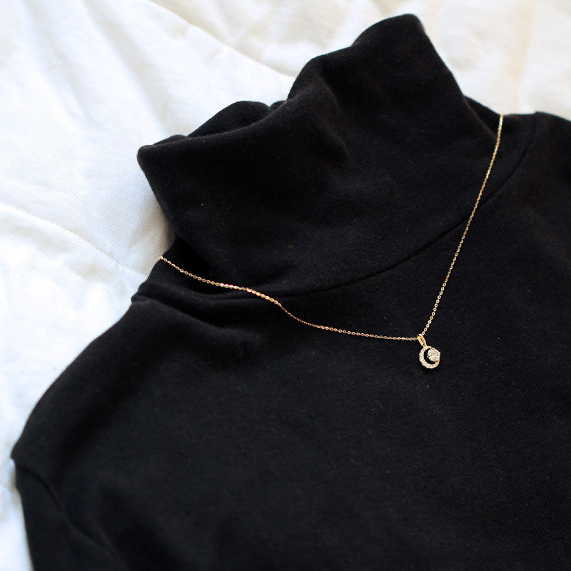 MINI CRECENT MOON PENDANT - Luminous Amore