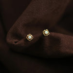 Load image into Gallery viewer, MINI RHOMB STUD EARRINGS - Luminous Amore
