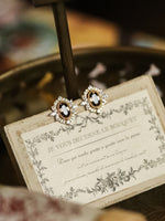 Load image into Gallery viewer, HALO EARRINGS WITH COFFEE ZIRCONIA - Luminous Amore
