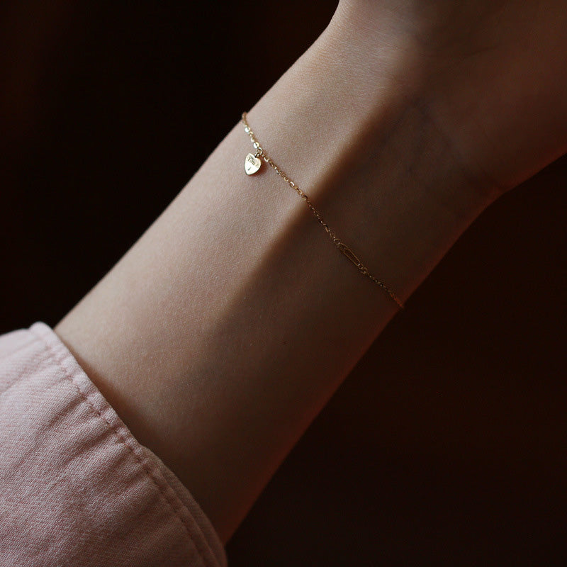 PAPERCLIP & HEART BRACELET - Luminous Amore