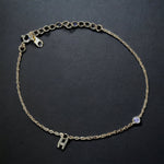Load image into Gallery viewer, GOLD H INITIAL &amp; DIAMOND BRACELET - Luminous Amore
