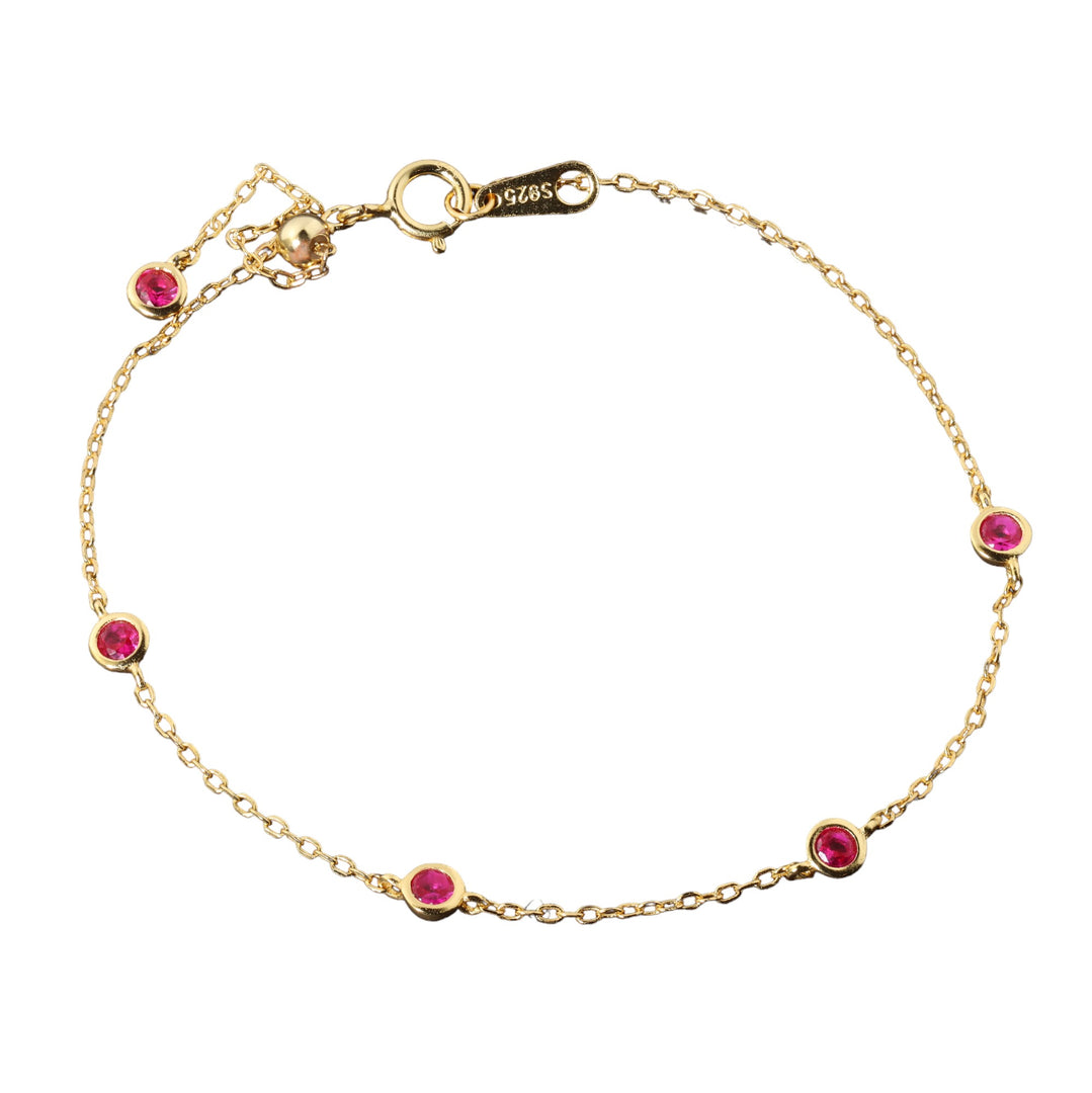 MINI RUBY BEADED BRACELET - Luminous Amore