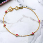 Load image into Gallery viewer, MINI RUBY BEADED BRACELET - Luminous Amore
