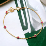 Load image into Gallery viewer, MINI RUBY BEADED BRACELET - Luminous Amore
