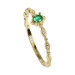 Load image into Gallery viewer, GREEN VINTAGE CUBIC ZIRCONIA RING - Luminous Amore

