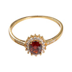 Load image into Gallery viewer, ROSE CUBIC ZIRCONIA CREATED RUBY RING - Luminous Amore
