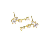 Load image into Gallery viewer, ZIRONIA SET VINTAGE MINI STUD EARRINGS - Luminous Amore
