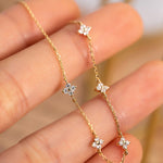 Load image into Gallery viewer, S925 Silver-Plated 18K Gold Four-Leaf Clover Bracelet - Luminous Amore
