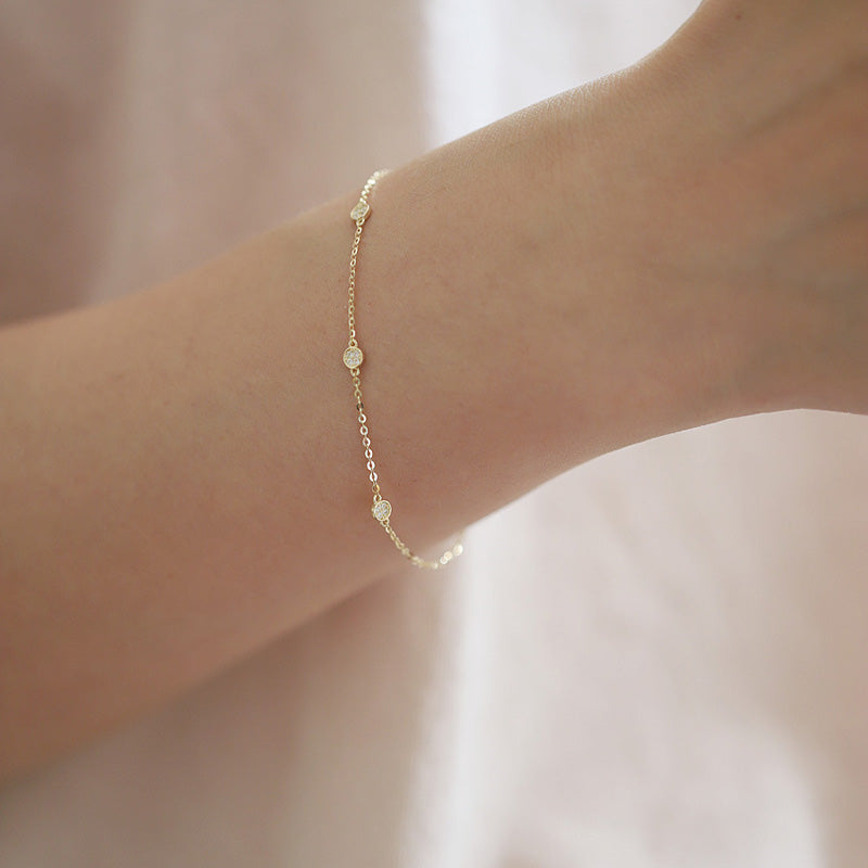 THREE STONE BRACELET - Luminous Amore