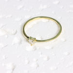 Load image into Gallery viewer, GOLD CUBIC ZIRCONIA HEART RING - Luminous Amore
