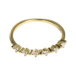 Load image into Gallery viewer, WHITE ROUND CUBIC ZIRCONIA STACKER RING - Luminous Amore
