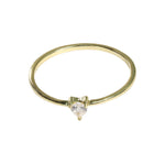 Load image into Gallery viewer, GOLD CUBIC ZIRCONIA HEART RING - Luminous Amore
