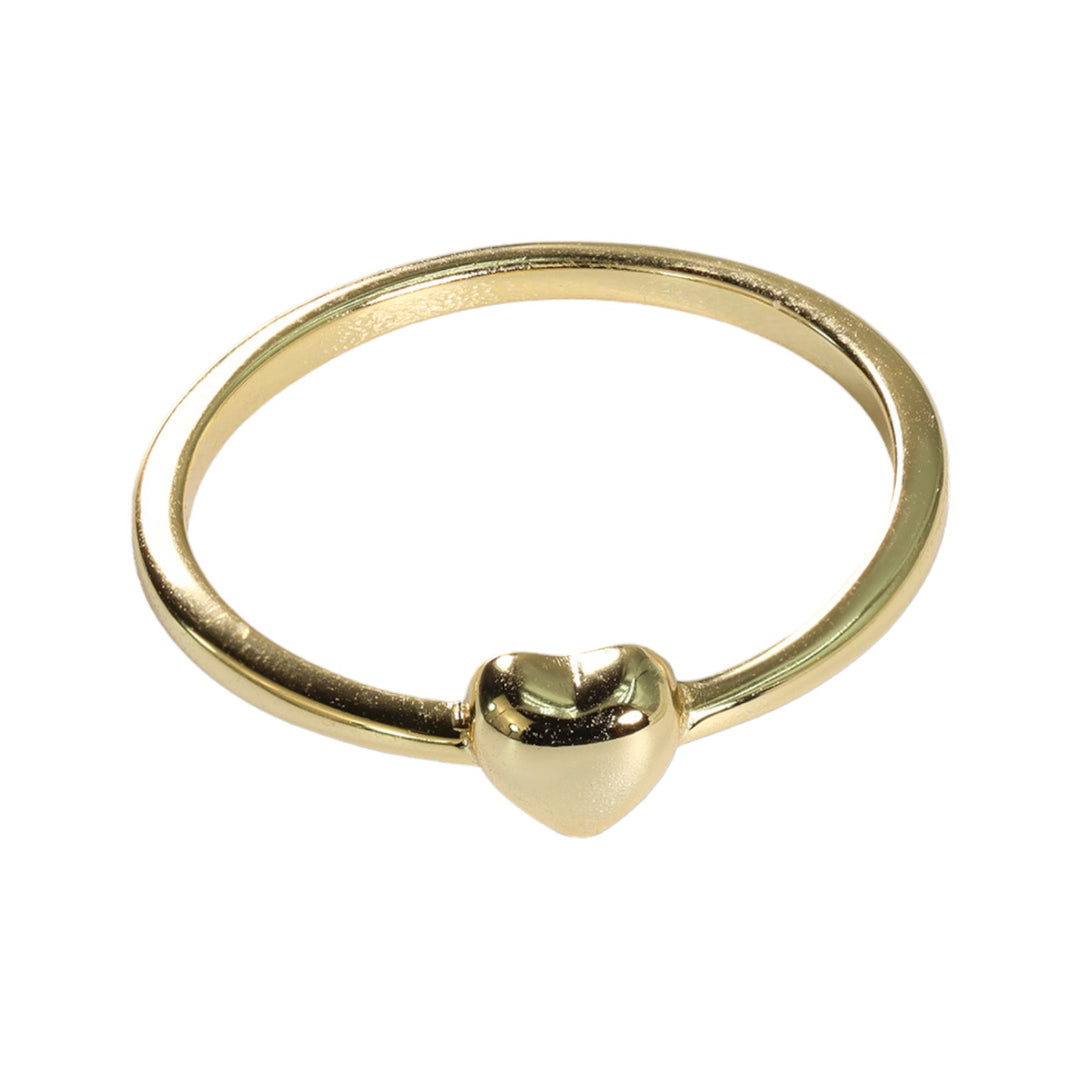 SINGLE HEART CHAIN RING - Luminous Amore