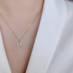 Load image into Gallery viewer, MINI CRECENT MOON PENDANT - Luminous Amore

