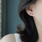 Load image into Gallery viewer, MINI CROWN STUD EARRINGS - Luminous Amore
