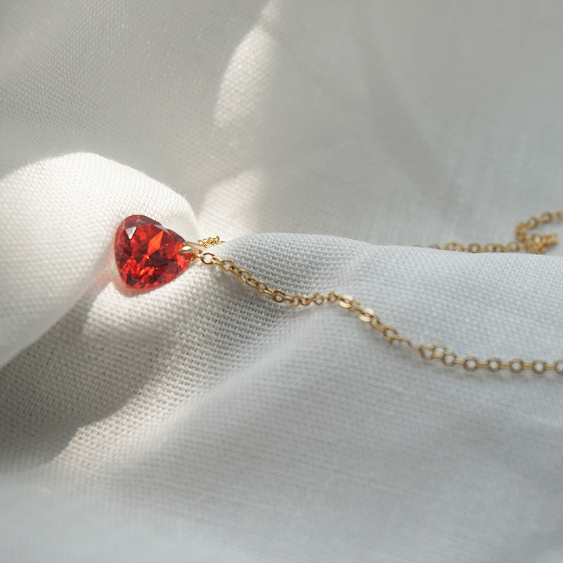 RUBY HEART PENDANT - Luminous Amore