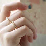 Load image into Gallery viewer, CUBIC ZIRCONIA NICK SET BAND - Luminous Amore
