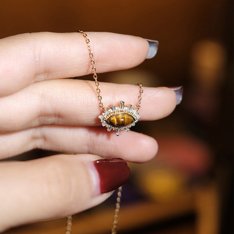 VINTAGE TIGER EYE PENDANT - Luminous Amore