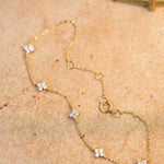 Load image into Gallery viewer, S925 Silver-Plated 18K Gold Four-Leaf Clover Bracelet - Luminous Amore
