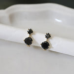 Load image into Gallery viewer, GOTHIC BLACK CUBIC ZIRCONIA EAR CUFFS - Luminous Amore
