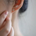 Load image into Gallery viewer, UNIQUE FLORAL STUD EARRINGS - Luminous Amore
