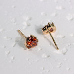 Load image into Gallery viewer, MINI RED HEART STONE STUD EARRINGS - Luminous Amore
