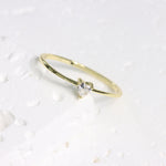 Load image into Gallery viewer, GOLD CUBIC ZIRCONIA HEART RING - Luminous Amore
