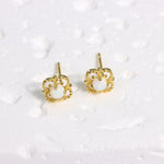 Load image into Gallery viewer, MINI RHOMB STUD EARRINGS - Luminous Amore
