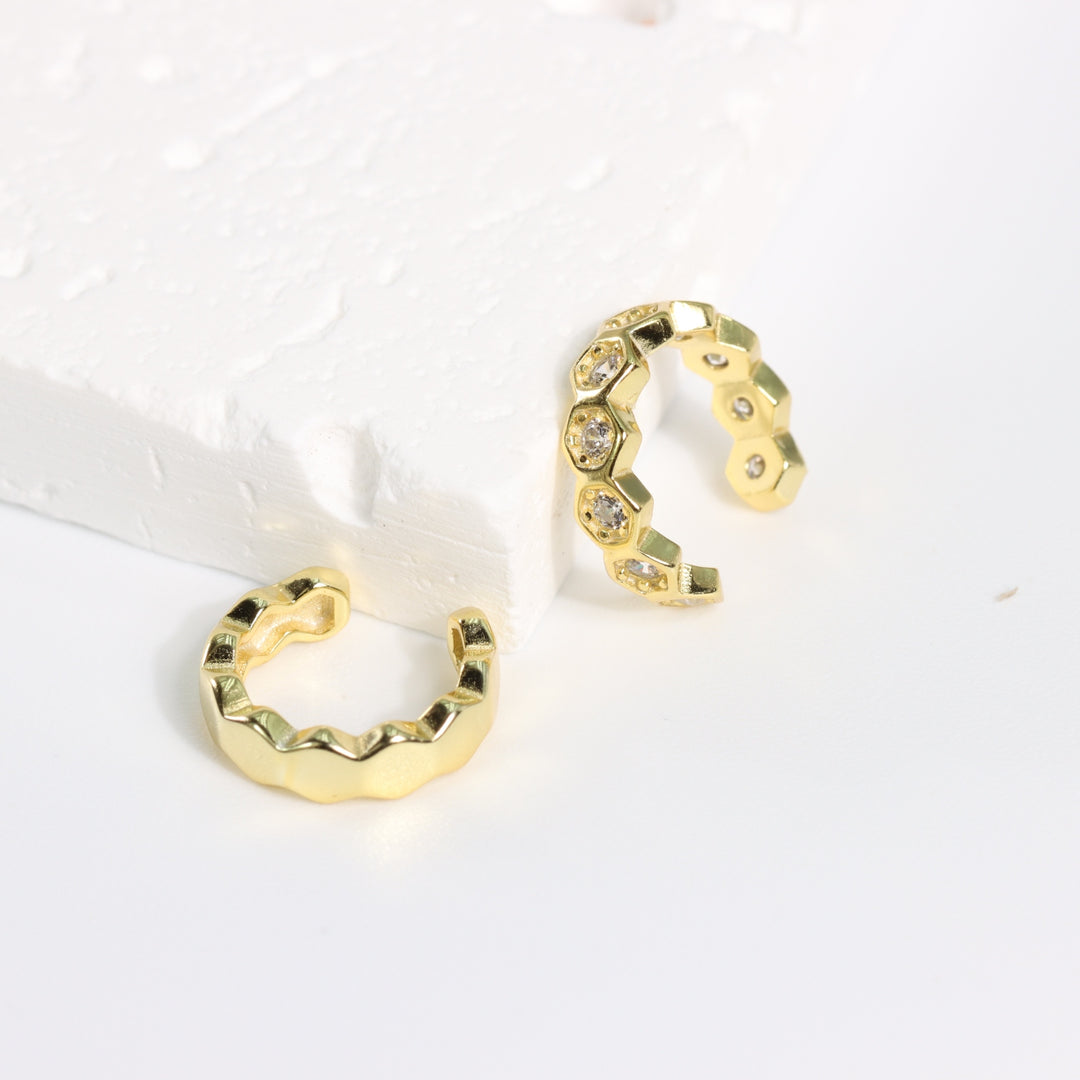 HONEYCOMB EAR CUFFS - Luminous Amore