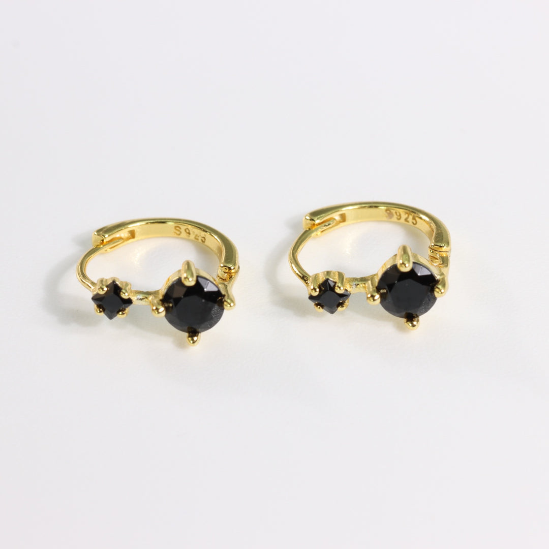 GOTHIC BLACK CUBIC ZIRCONIA EAR CUFFS - Luminous Amore